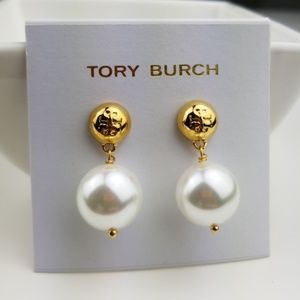 Tory Burch Jewelry - TORY BURCH CRYSTAL-PEARL DROP EARRING $59 Tory Burch Jewelry - TORY BURCH CRYSTAL-PEARL DROP EARRING $59